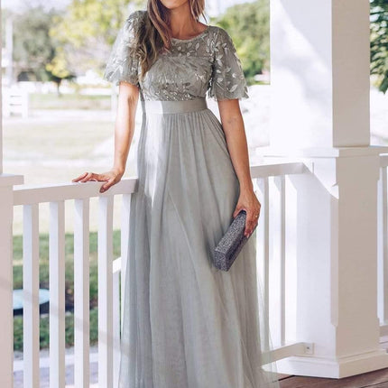 Haven | A-Line Ruffle Sleeve Wedding Guest Dress