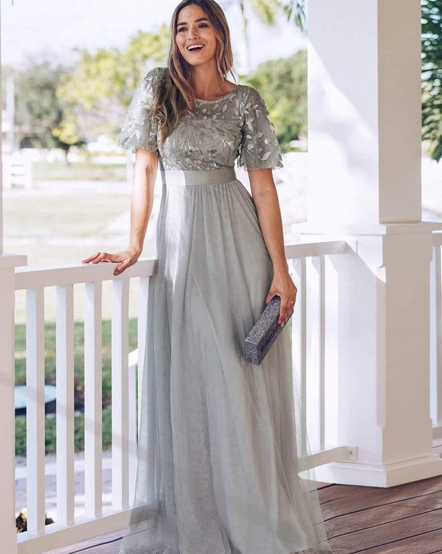 Haven | A-Line Ruffle Sleeve Wedding Guest Dress
