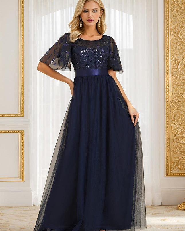 Haven | A-Line Ruffle Sleeve Wedding Guest Dress