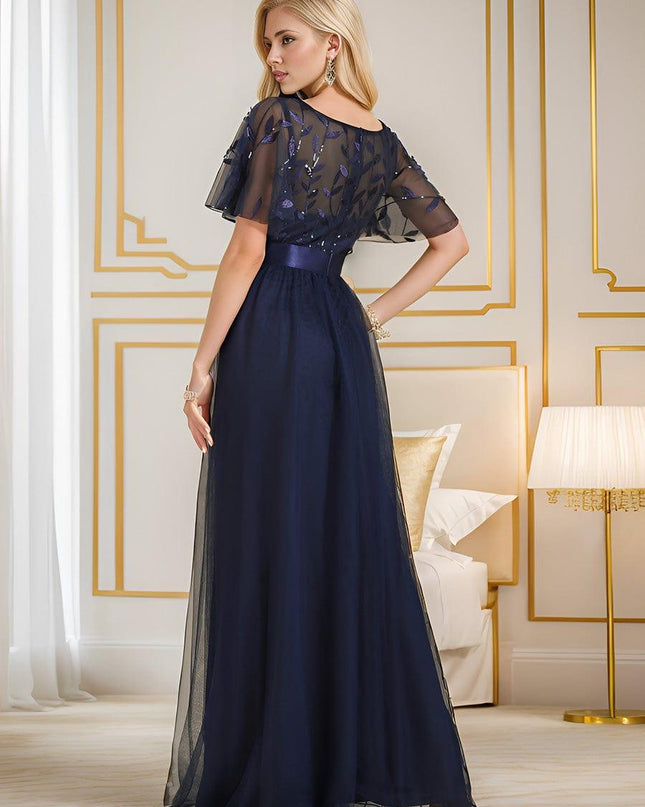 Haven | A-Line Ruffle Sleeve Wedding Guest Dress