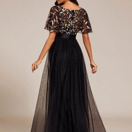 Haven | A-Line Ruffle Sleeve Wedding Guest Dress
