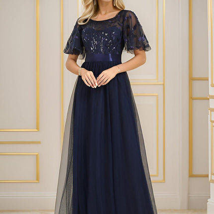 Haven | A-Line Ruffle Sleeve Wedding Guest Dress