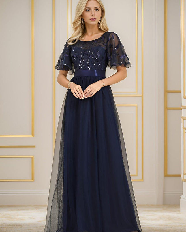 Haven | A-Line Ruffle Sleeve Wedding Guest Dress