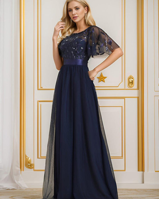 Haven | A-Line Ruffle Sleeve Wedding Guest Dress
