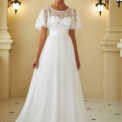 Haven | A-Line Ruffle Sleeve Wedding Guest Dress