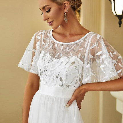 Haven | A-Line Ruffle Sleeve Wedding Guest Dress