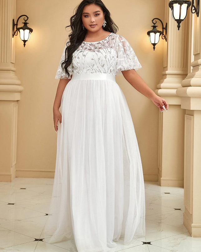 Haven | A-Line Ruffle Sleeve Wedding Guest Dress