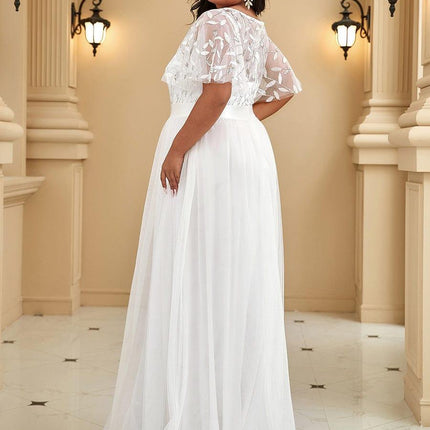 Haven | A-Line Ruffle Sleeve Wedding Guest Dress