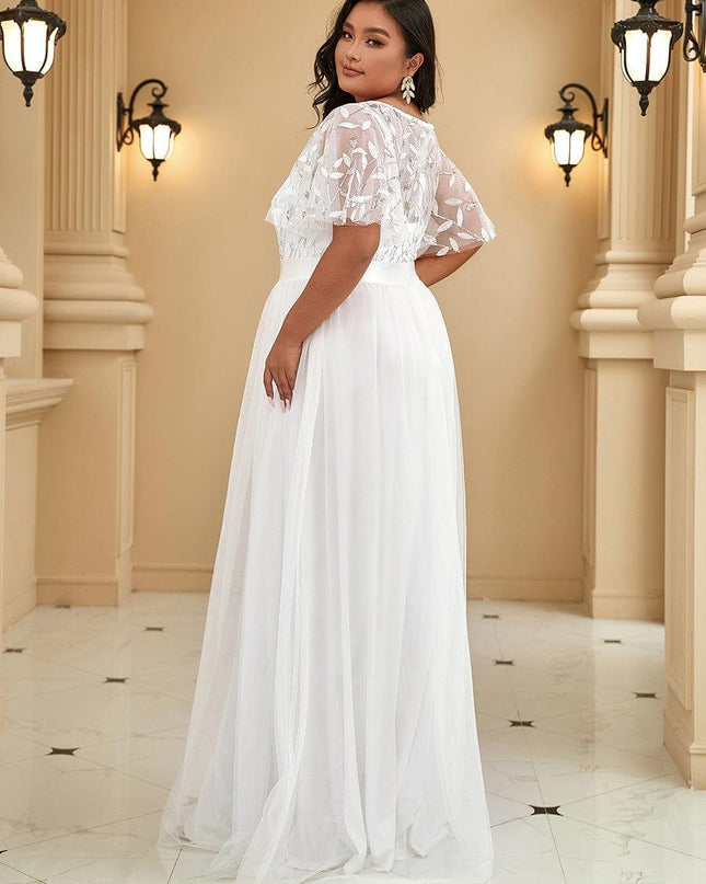 Haven | A-Line Ruffle Sleeve Wedding Guest Dress