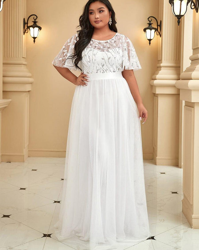 Haven | A-Line Ruffle Sleeve Wedding Guest Dress