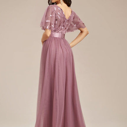 Haven | A-Line Ruffle Sleeve Wedding Guest Dress