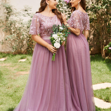 Haven | A-Line Ruffle Sleeve Wedding Guest Dress