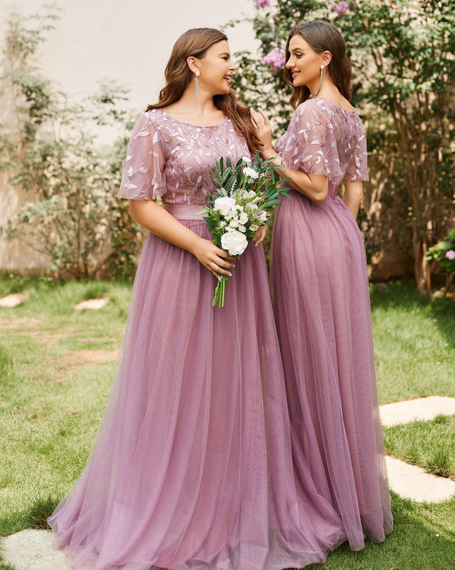 Haven | A-Line Ruffle Sleeve Wedding Guest Dress