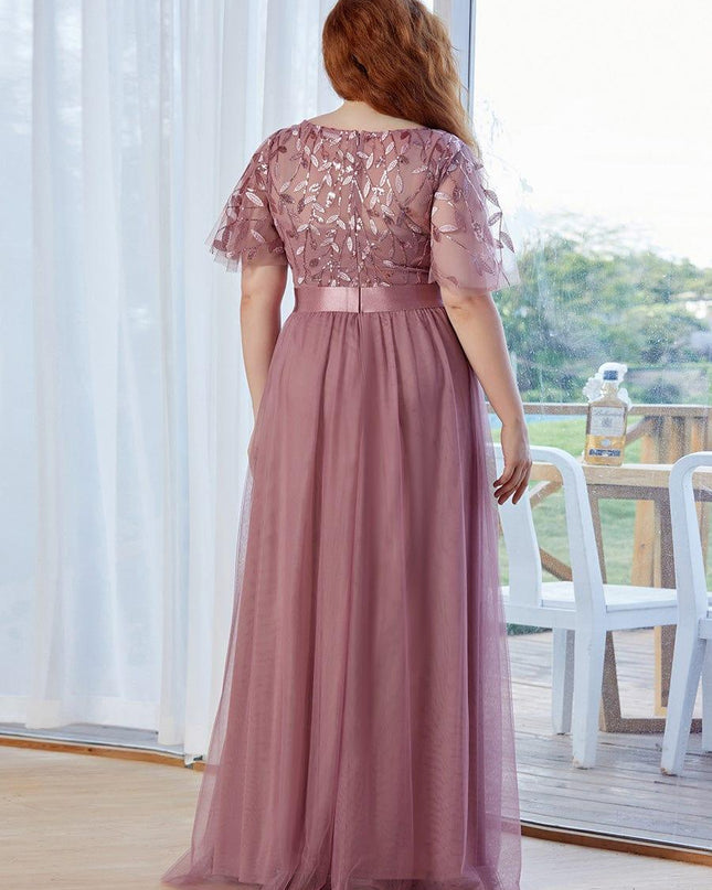 Haven | A-Line Ruffle Sleeve Wedding Guest Dress