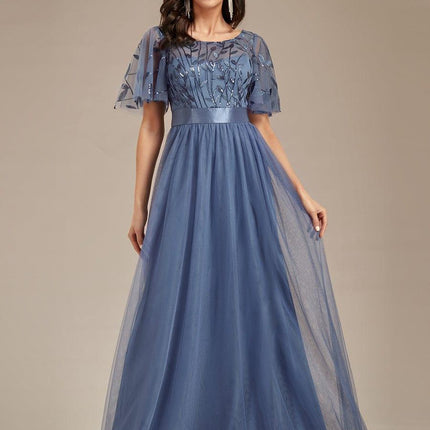 Haven | A-Line Ruffle Sleeve Wedding Guest Dress