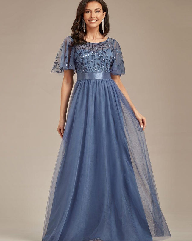Haven | A-Line Ruffle Sleeve Wedding Guest Dress