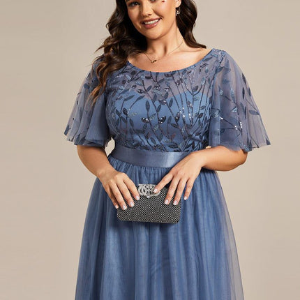 Haven | A-Line Ruffle Sleeve Wedding Guest Dress