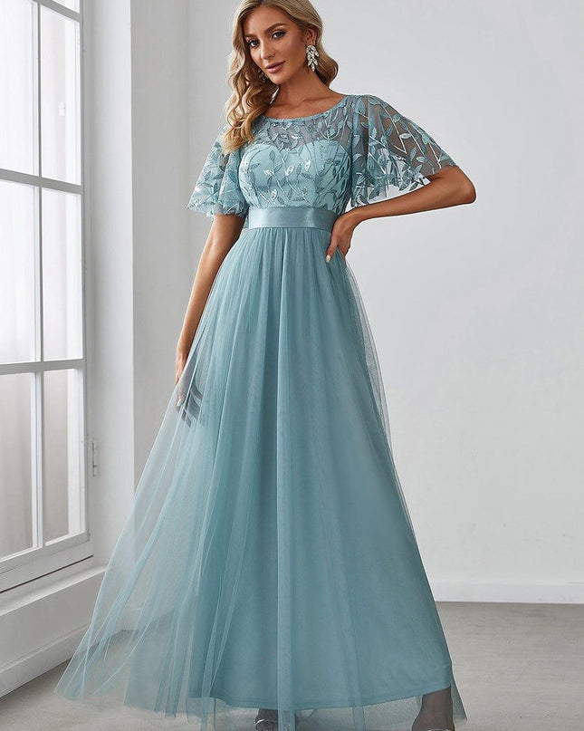 Haven | A-Line Ruffle Sleeve Wedding Guest Dress