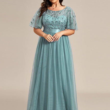 Haven | A-Line Ruffle Sleeve Wedding Guest Dress