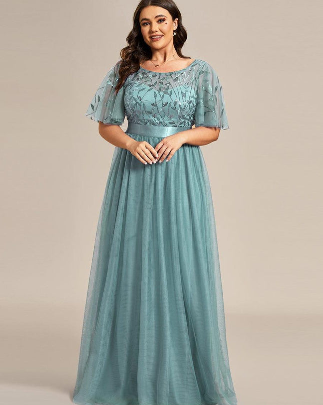 Haven | A-Line Ruffle Sleeve Wedding Guest Dress