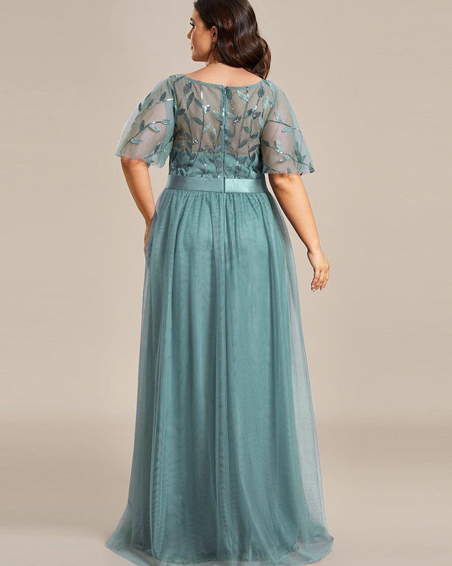 Haven | A-Line Ruffle Sleeve Wedding Guest Dress