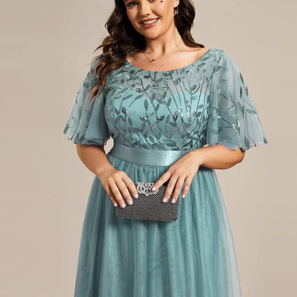 Haven | A-Line Ruffle Sleeve Wedding Guest Dress