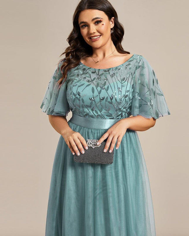 Haven | A-Line Ruffle Sleeve Wedding Guest Dress
