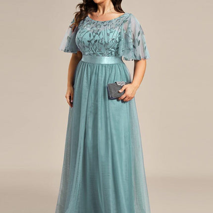 Haven | A-Line Ruffle Sleeve Wedding Guest Dress