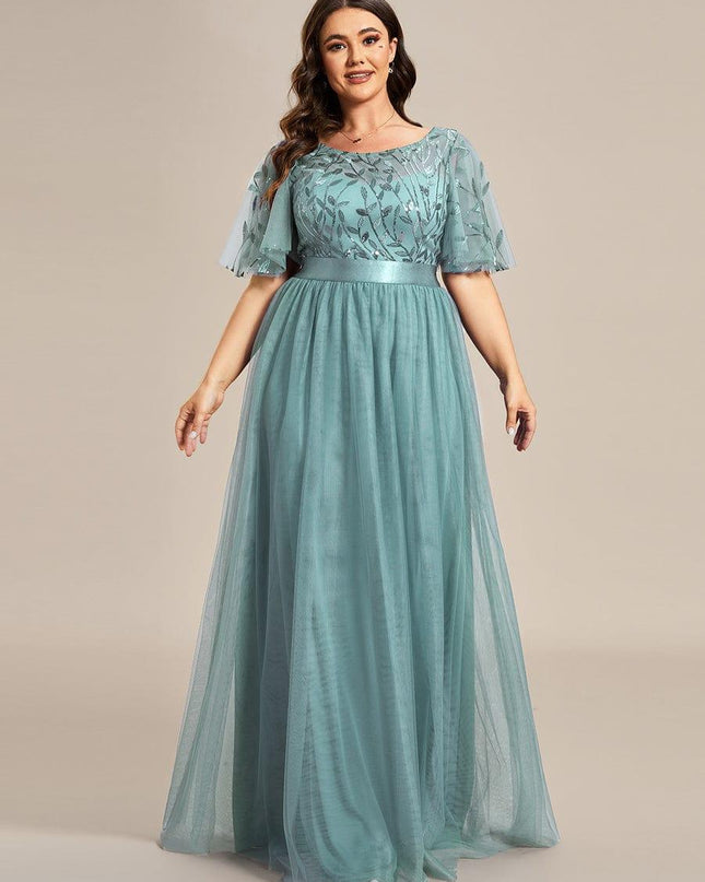 Haven | A-Line Ruffle Sleeve Wedding Guest Dress