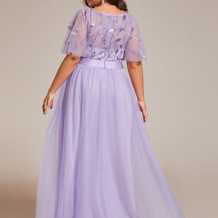 Haven | A-Line Ruffle Sleeve Wedding Guest Dress