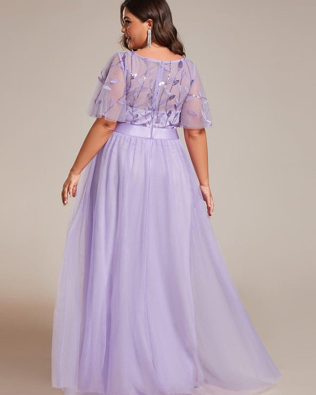 Haven | A-Line Ruffle Sleeve Wedding Guest Dress
