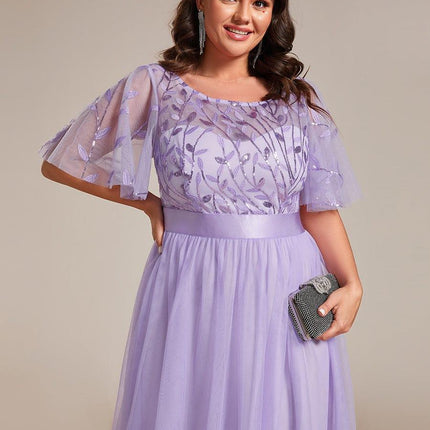 Haven | A-Line Ruffle Sleeve Wedding Guest Dress