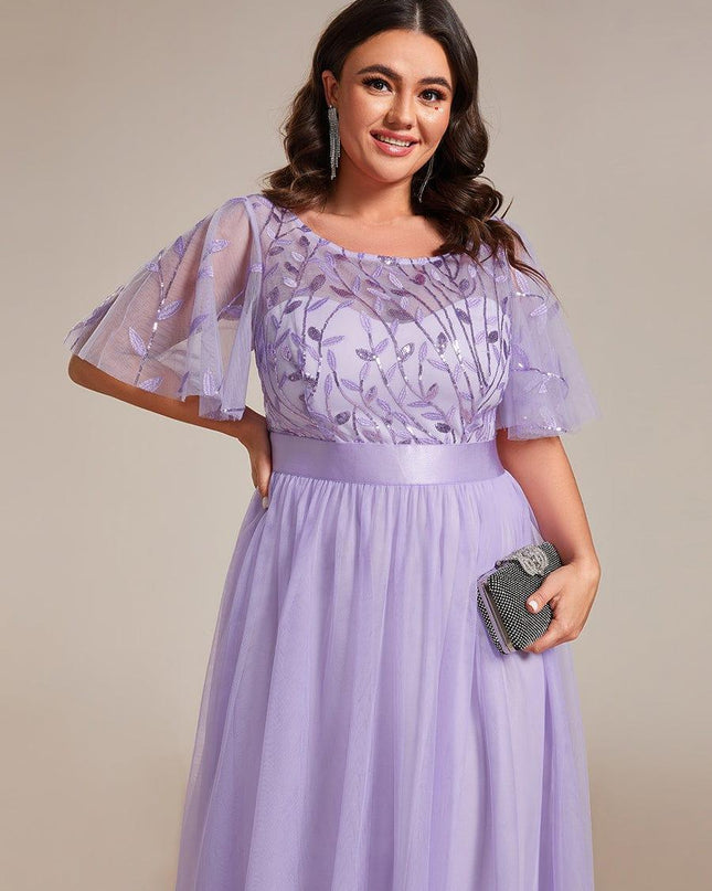 Haven | A-Line Ruffle Sleeve Wedding Guest Dress