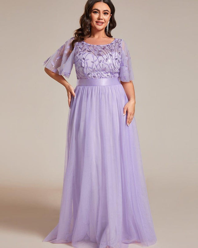 Haven | A-Line Ruffle Sleeve Wedding Guest Dress