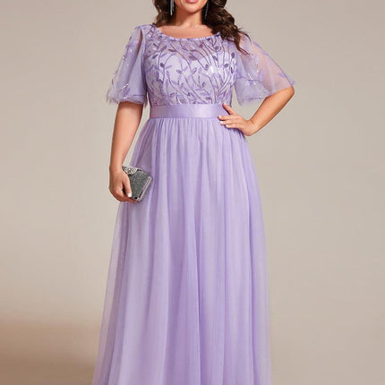 Haven | A-Line Ruffle Sleeve Wedding Guest Dress