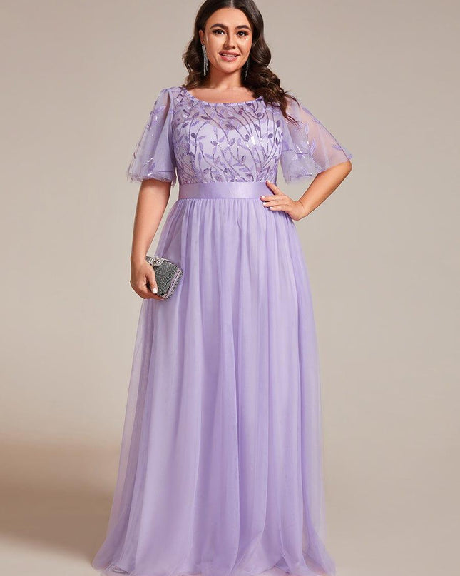 Haven | A-Line Ruffle Sleeve Wedding Guest Dress