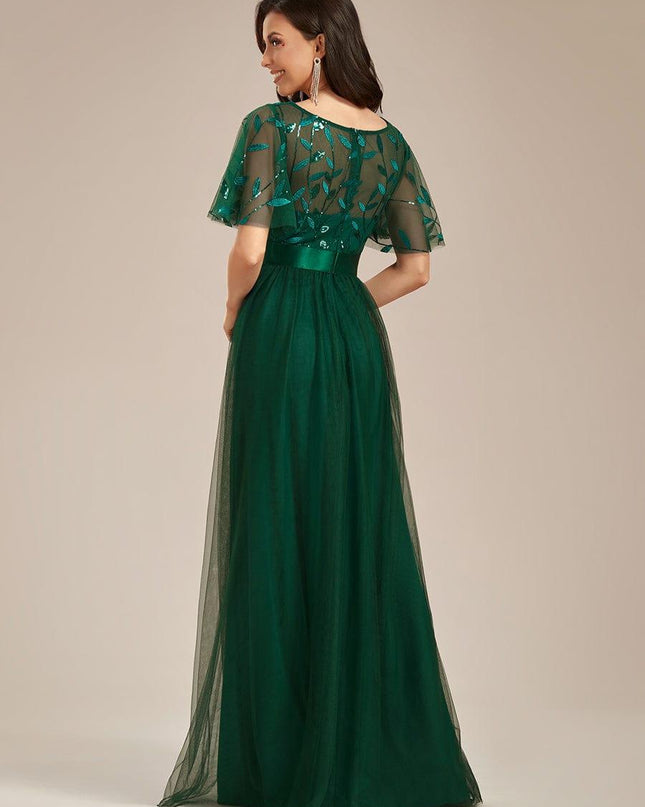 Haven | A-Line Ruffle Sleeve Wedding Guest Dress