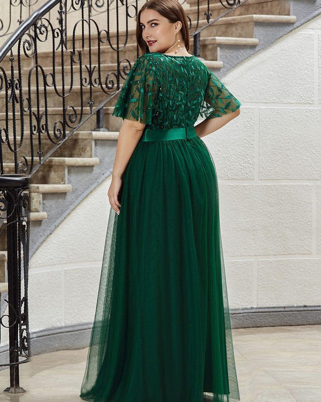 Haven | A-Line Ruffle Sleeve Wedding Guest Dress