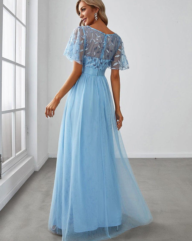 Haven | A-Line Ruffle Sleeve Wedding Guest Dress