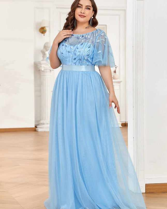 Haven | A-Line Ruffle Sleeve Wedding Guest Dress