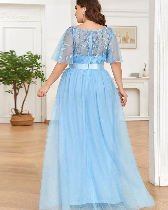 Haven | A-Line Ruffle Sleeve Wedding Guest Dress