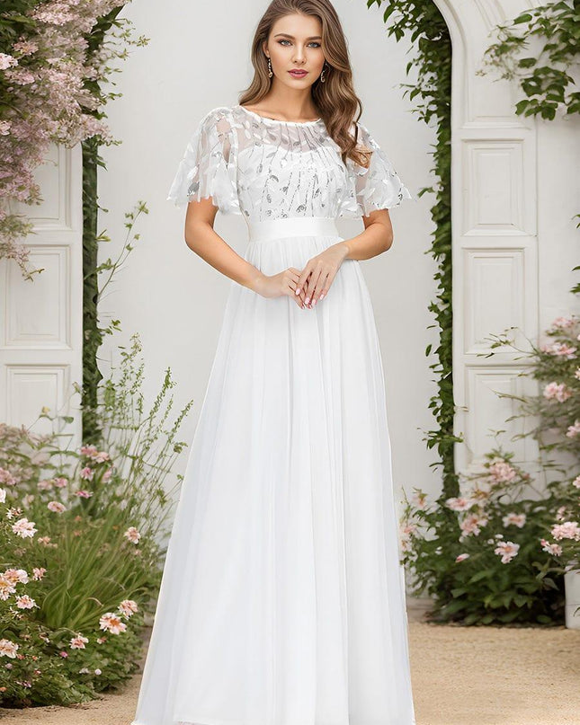 Haven | A-Line Ruffle Sleeve Wedding Guest Dress