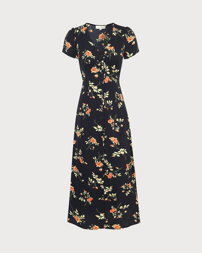 Hayden | Slim Fit V Neck Floral Maxi Dress Summer Dress