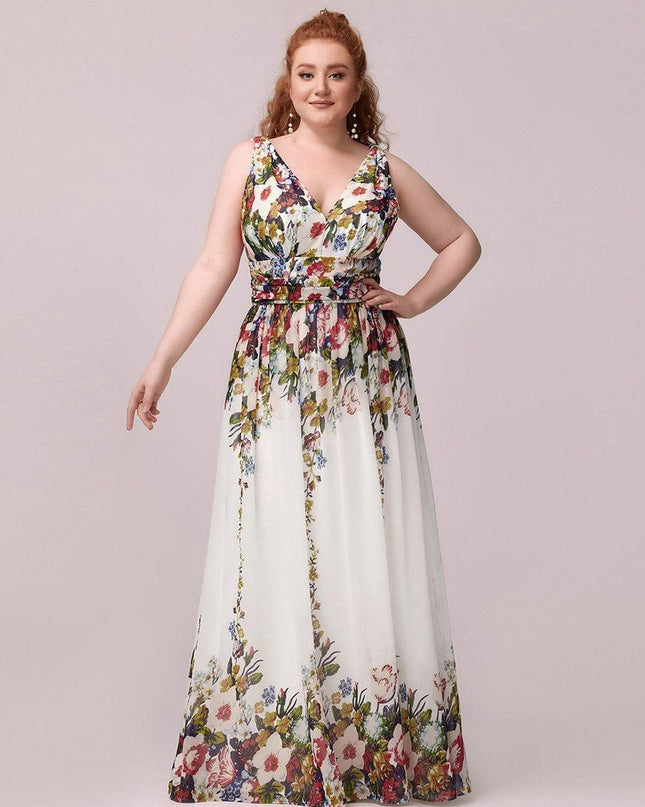 Hazel | V Neck Pleated Chiffon Wedding Guest Dress