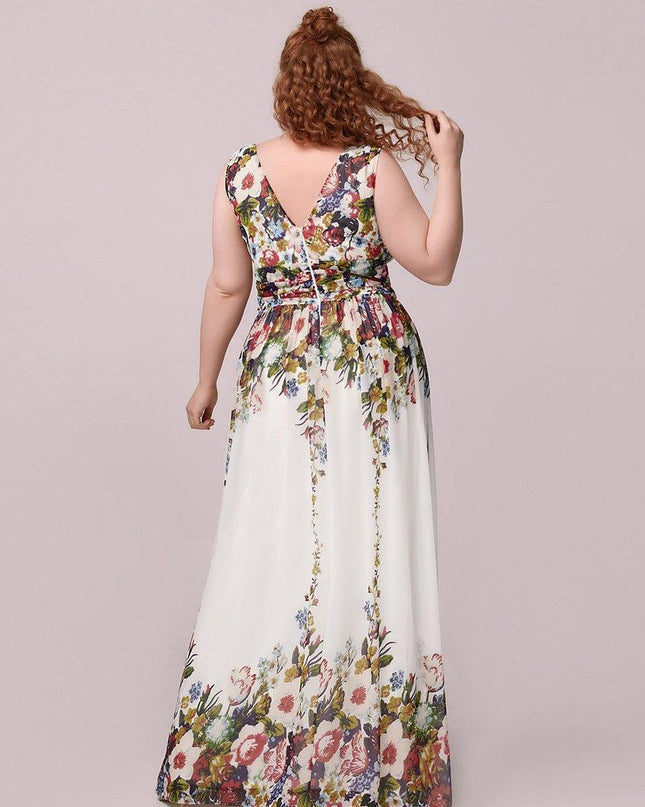 Hazel | V Neck Pleated Chiffon Wedding Guest Dress