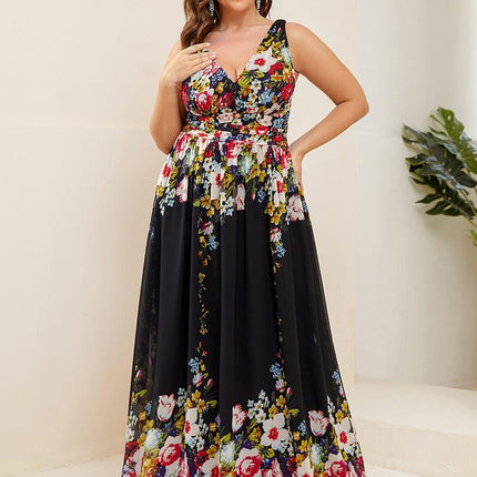 Hazel | V Neck Pleated Chiffon Wedding Guest Dress