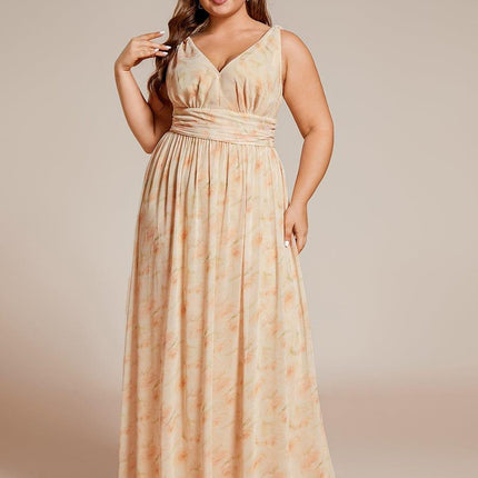 Hazel | V Neck Pleated Chiffon Wedding Guest Dress