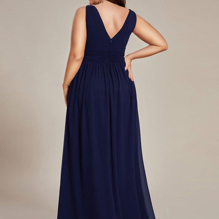 Hazel | V Neck Pleated Chiffon Wedding Guest Dress