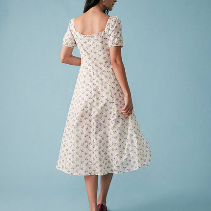 Holly | Ruched Fit Short Sleeve Summer Dress