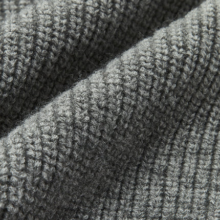 Jewel | Ribbed Lapel Sweater With Denim Panels